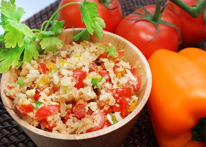 Bell Pepper and Cauliflower Rice Bowl
