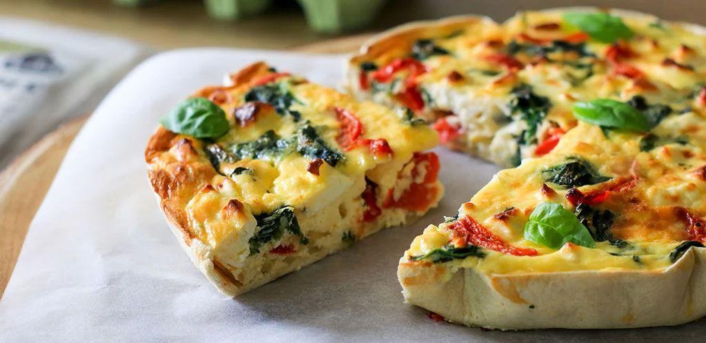 Bell Pepper and Feta Vegetarian Quiche