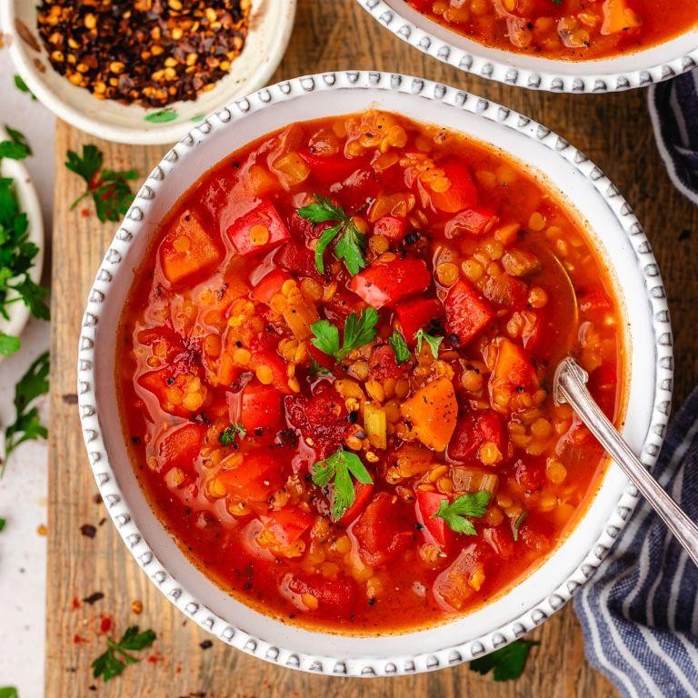 Bell Pepper and Lentil Soup
