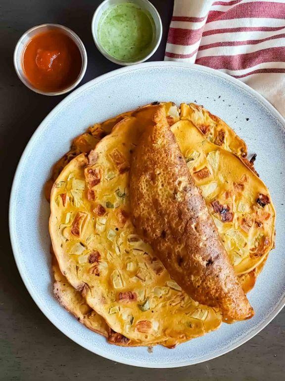 Besan Chilla (Savory Chickpea Flour Pancakes)