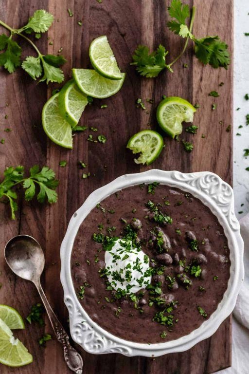Black Bean Soup with Lime and Cilantro