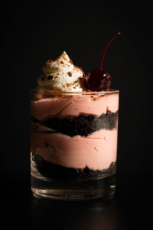 Black Forest Gateau Parfait with Cocoa Crumbs