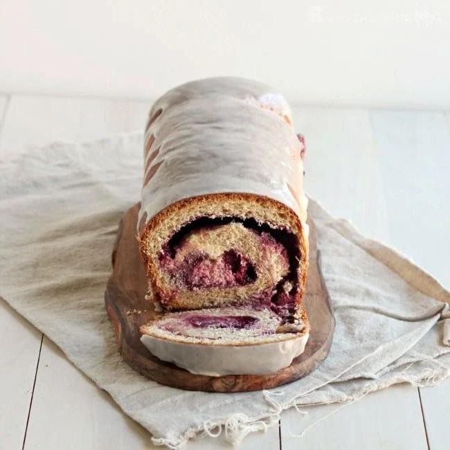 Blackberry Cream Cheese Swirl Bread