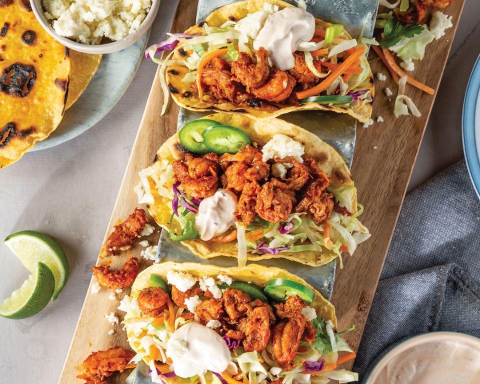 Blackened Crawfish Tail Tacos