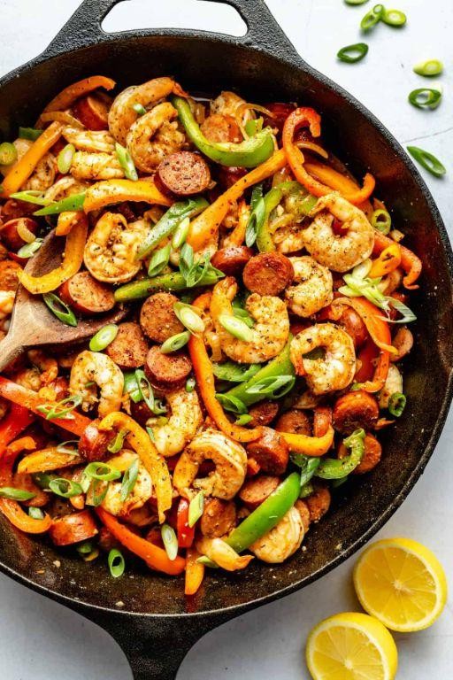 Blackened Shrimp and Andouille Sausage Skillet