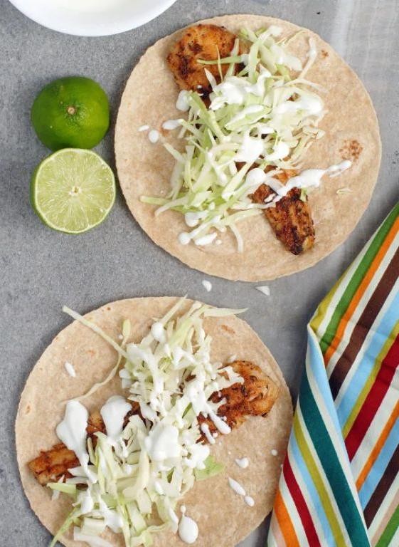 Blackened Triggerfish Tacos with Lime Crema