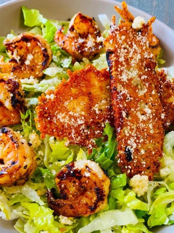 Blackstone Shrimp Caesar Salad
