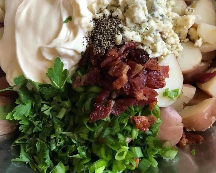 Blue Cheese and Walnut Red Potato Salad