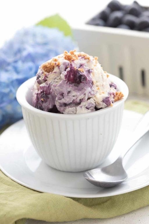 Blueberry Almond Keto Ice Cream