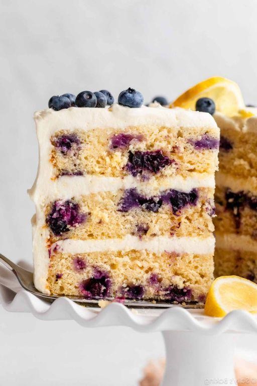 Blueberry Lemon Layer Cake with Cream Cheese Frosting