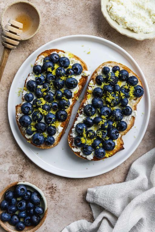 Blueberry Lemon Ricotta Toast