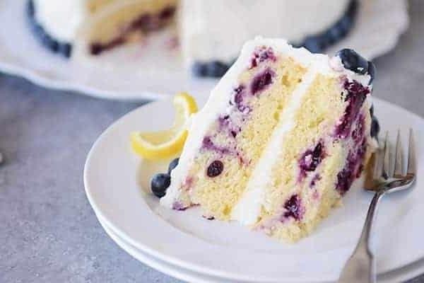 Blueberry Lemon Sponge Cake