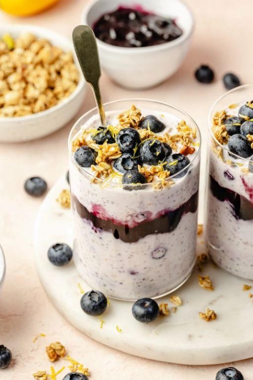Blueberry Protein Overnight Oats