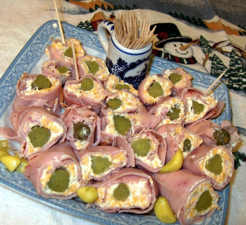 Bologna and Pickle Roll-Ups