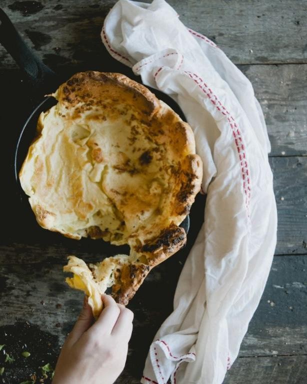 Bone Marrow Gravy over Yorkshire Pudding