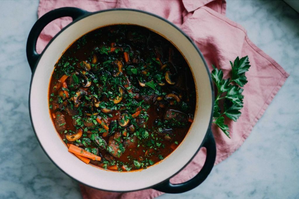 Bone Marrow-Infused Beef Bourguignon