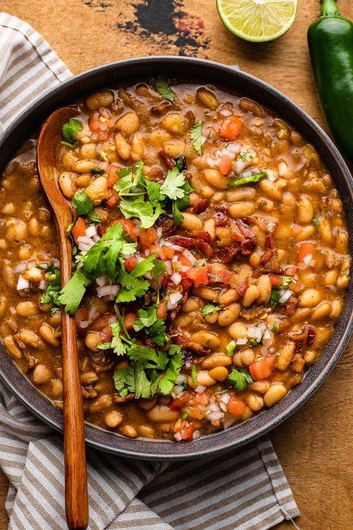 Borracho Beans with Tequila and Lime