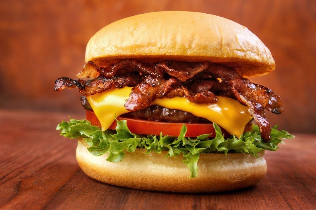 Breakfast Burger with Maple Glazed Bacon