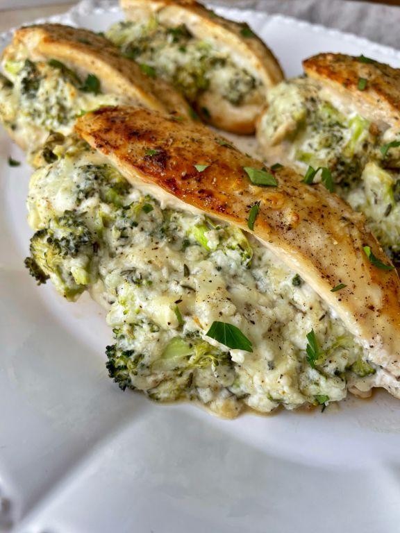 Broccoli and Cheddar Stuffed Chicken