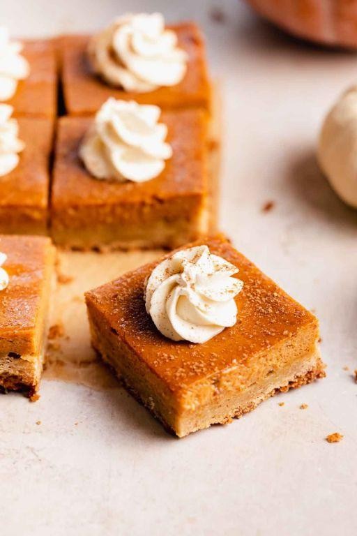 Brown Butter Pumpkin Pie Squares