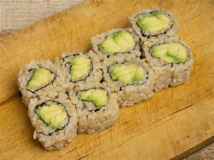 Brown Rice Sushi Rolls with Avocado