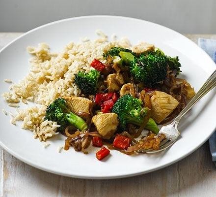 Brown Rice and Chicken Stir-Fry