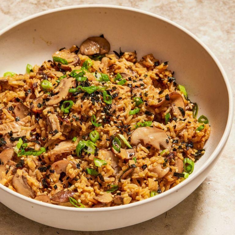 Brown Rice and Mushroom Risotto