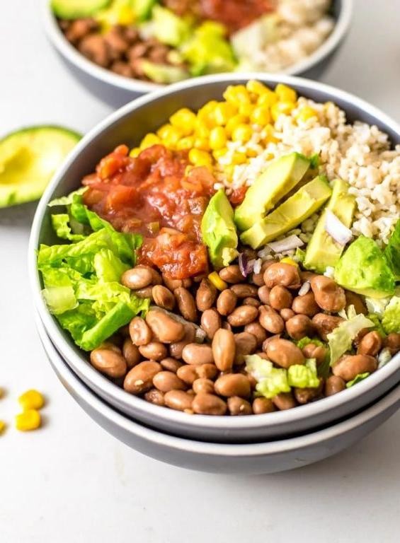 Brown Rice and Veggie Burrito Bowls