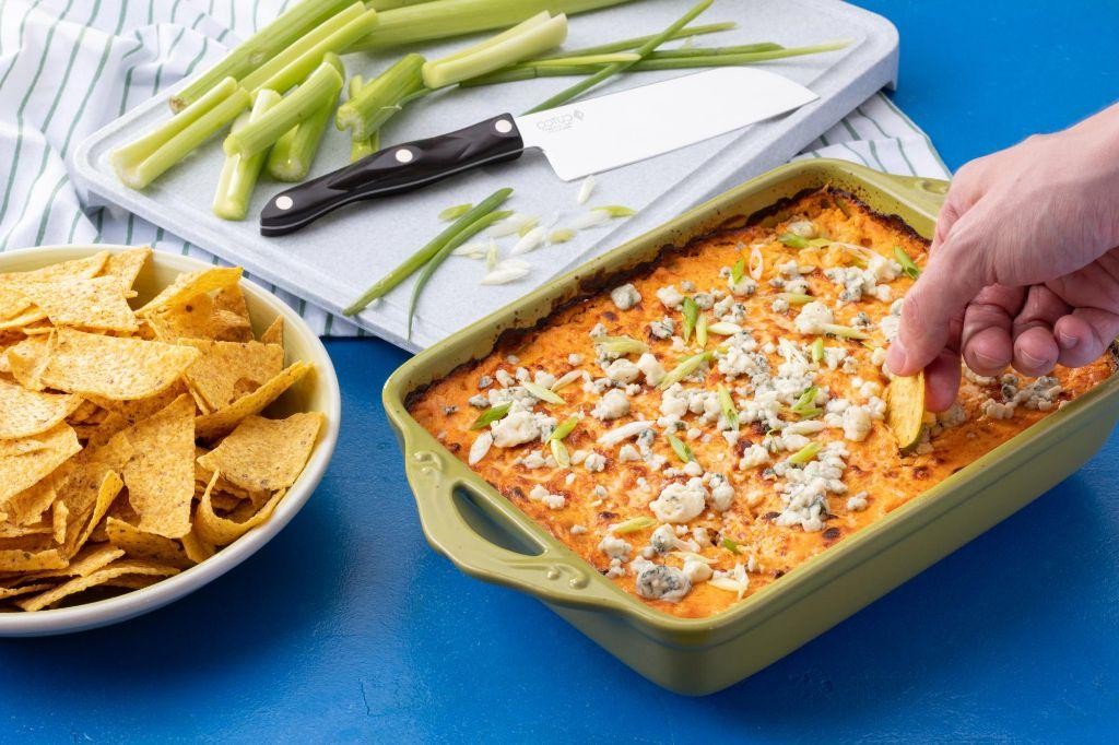 Buffalo Chicken Dip with Tortilla Chips