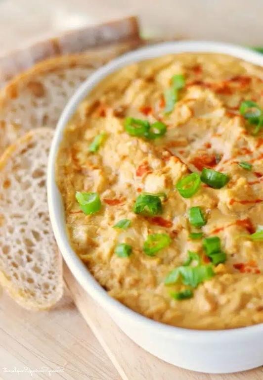 Buffalo Chicken and Onion Dip