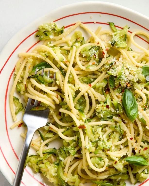 Butter Pasta with Zucchini and Squash