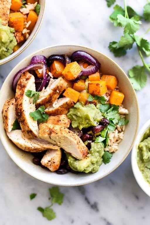 Butternut Squash and Chicken Grain Bowl