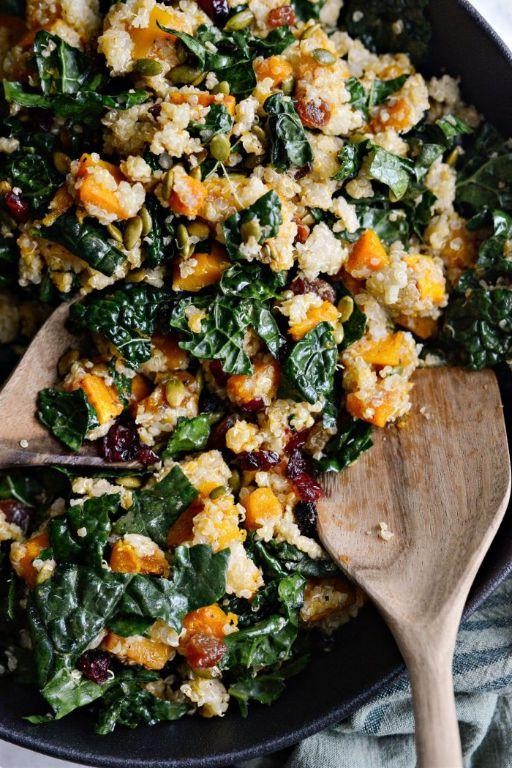 Butternut Squash and Kale Quinoa Bowl