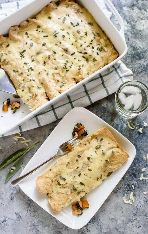 Butternut Squash and Spinach Enchiladas