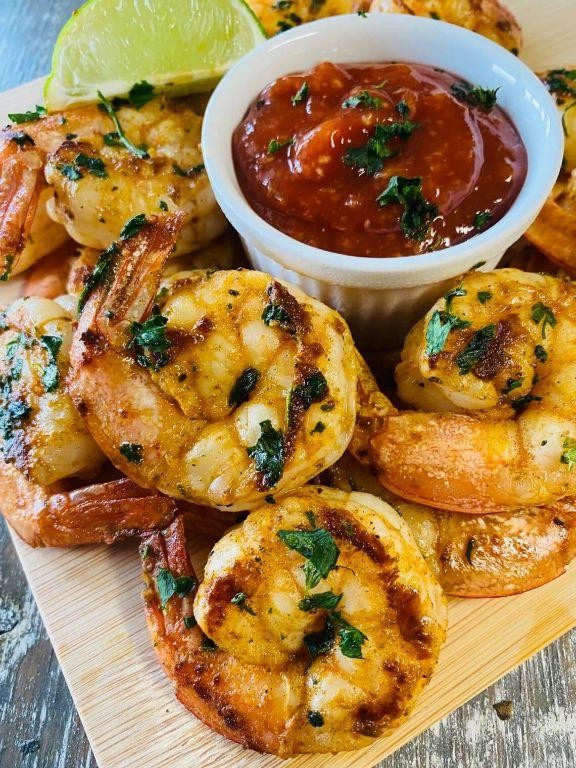 Cajun Blackstone Shrimp Skewers
