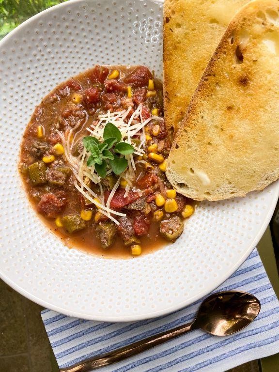Cajun Crab Soup with Okra