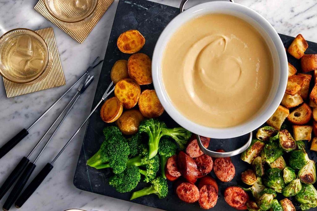 Cajun Sausage and Beer Cheese Fondue