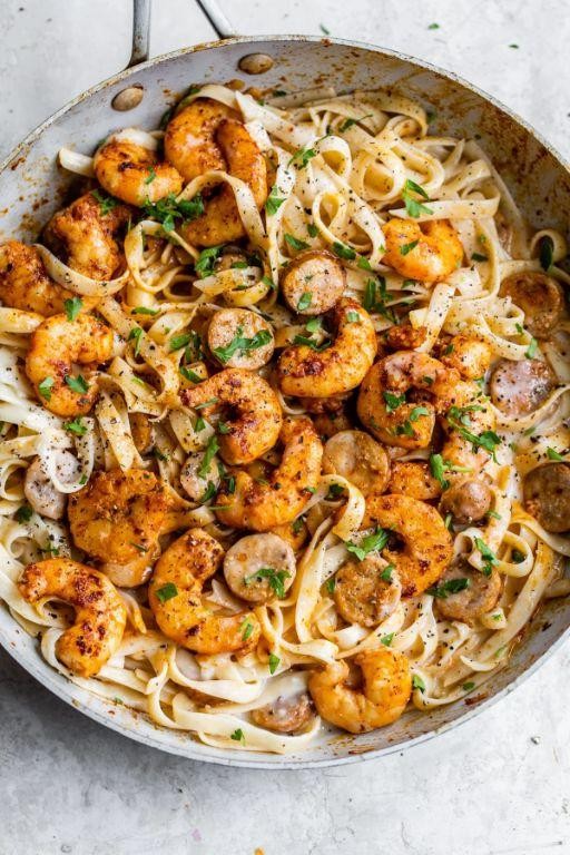 Cajun Shrimp and Crab Alfredo