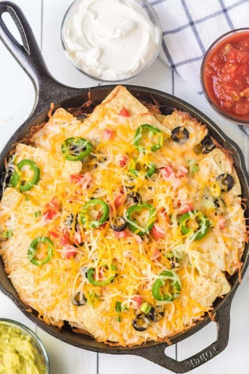 Campfire Nachos with Cheese and Jalapeños