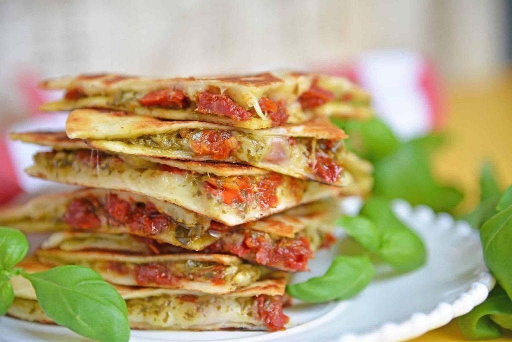 Caprese Quesadilla with Mozzarella