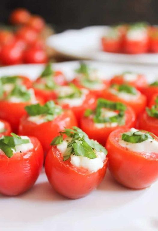 Caprese Stuffed Cherry Tomatoes