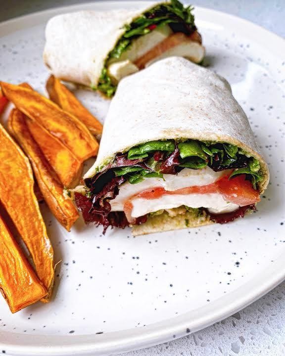 Caprese Veggie Wrap with Balsamic Glaze