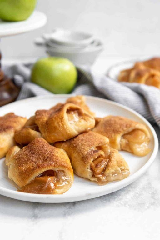 Caramel Apple Stuffed Crescent Rolls