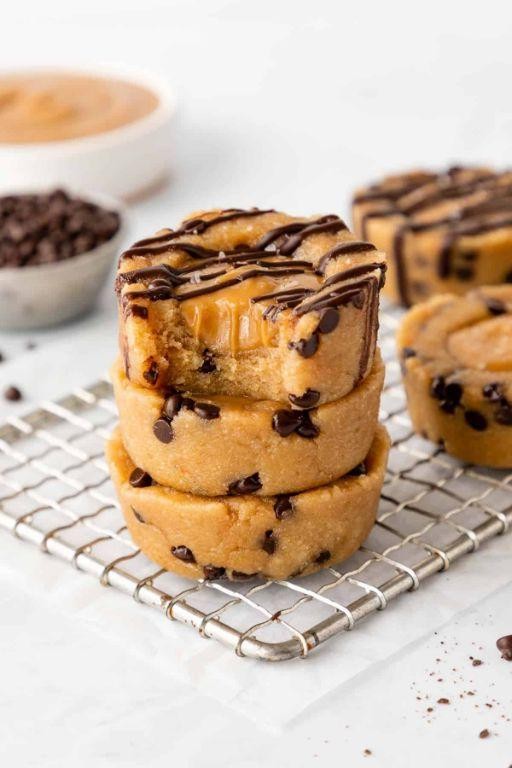 Caramel Chocolate Chip Cookie Dough Bites