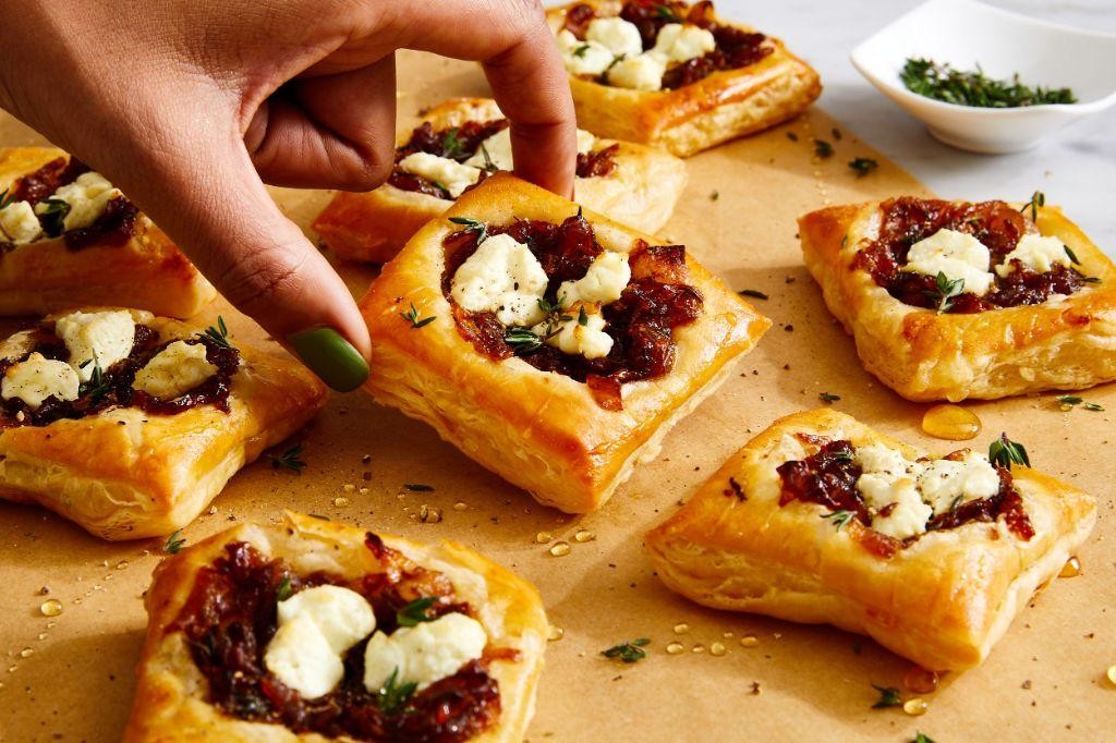 Caramelized Onion and Goat Cheese Phyllo Bites