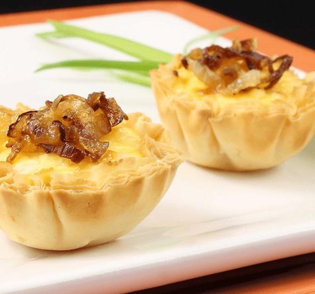 Caramelized Onion and Goat Cheese Phyllo Cups