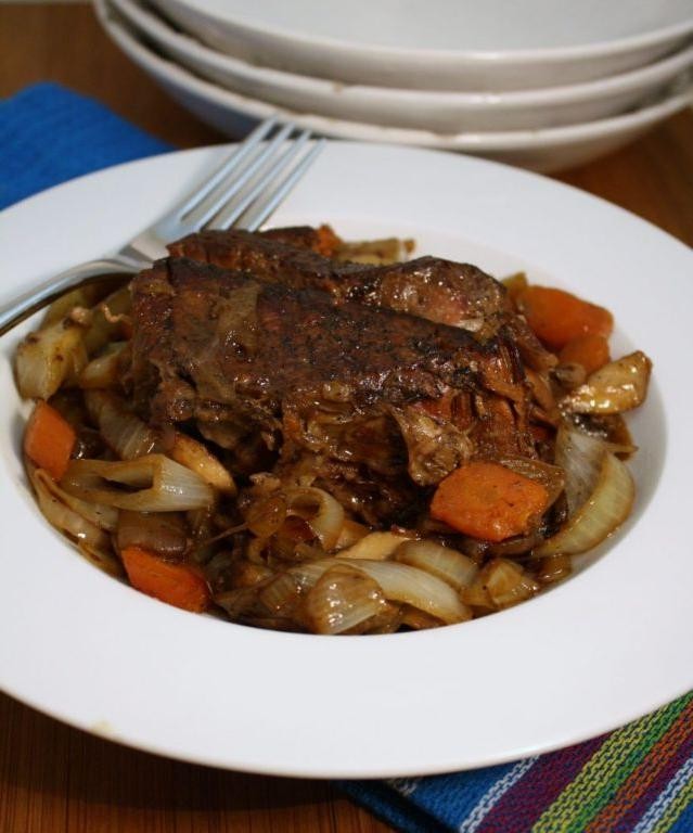 Caramelized Onion and Mushroom Pot Roast