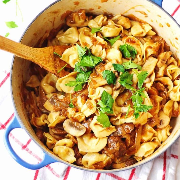 Caramelized Onion and Mushroom Tortellini