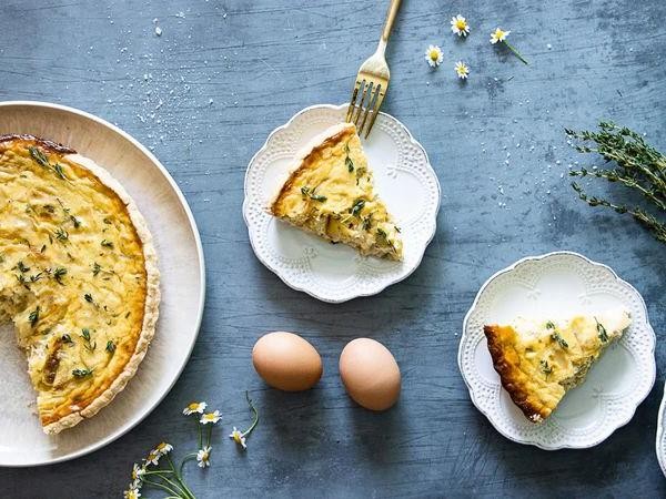 Caramelized Onion and Thyme Vegetarian Quiche