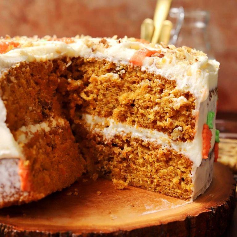 Carrot Birthday Cake with Cream Cheese Frosting